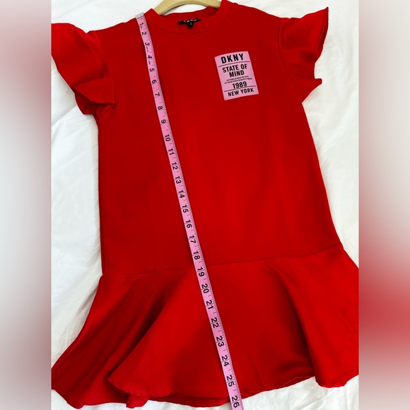 Beautiful red DKNY girl dress. Size 8. Excellent condition. - Picture 6 of 8